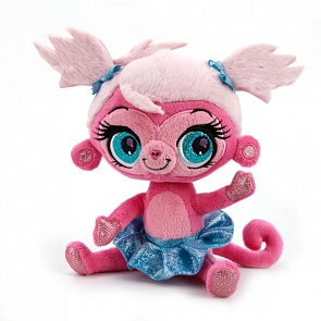 Мягкая игрушка Обезьянка из мультфильма «Littlest Pet Shop», 17 см., озвученная с русским чипом (Мульти Пульти, V27716/17sim)